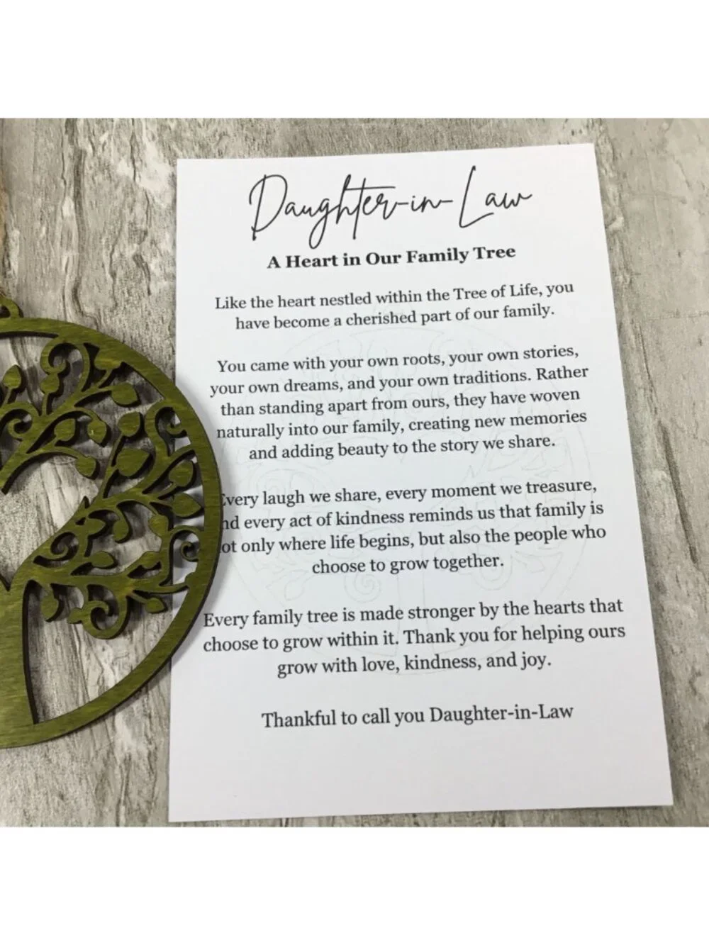 Handmade daughter law